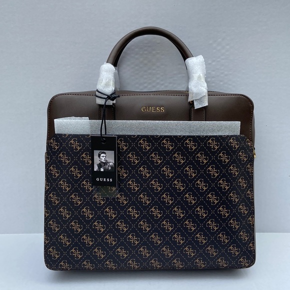 New GUESS Vezzola Logo Briefcase - Picture 5 of 15